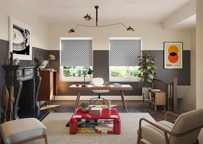Retro 60s Spots, Onyx - Twist&Fit Roller Blind - Image 8